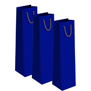 25 buc Pungi hartie vin ,albastre ,maner snur - 11x10x38cm