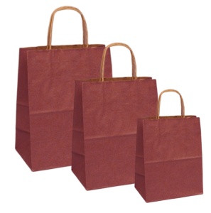 Pungi natur, colorate 100% bordo - 32x12x41 cm - 100 buc.