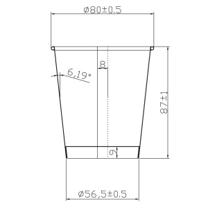 Pahar 240 ml pentru bauturi calde (ceai, cafea)