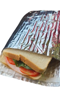10 buc pungi termice cu bule pentru sandwich si doze bauturi 170 x 270 + 50 - Img 1