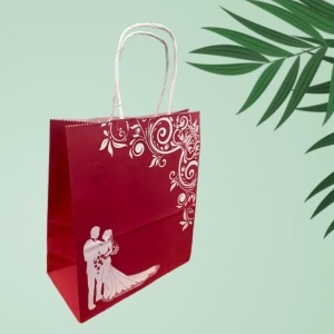 Sacosa hartie miri bordo - 22x11x25.5cm - 100 buc