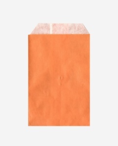 Punga mercerie portocalie - 7x12 cm - lwc alb 70gr/m2 - 250 buc