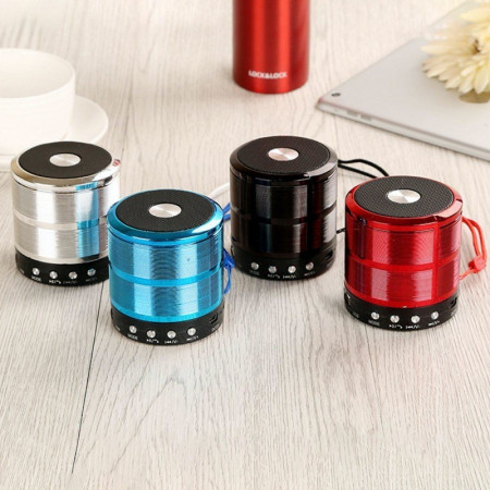 Boxa portabila mini speaker cu bluetooth USB card TF si FM radio WS-887 - Img 2