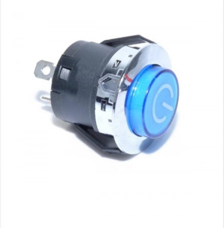 Buton prin apasare ,dimensiuni 22 x32mm ,tensiune alimentare 24v ,lumina Led ,culori -verde ,rosu ,albastru - Img 3