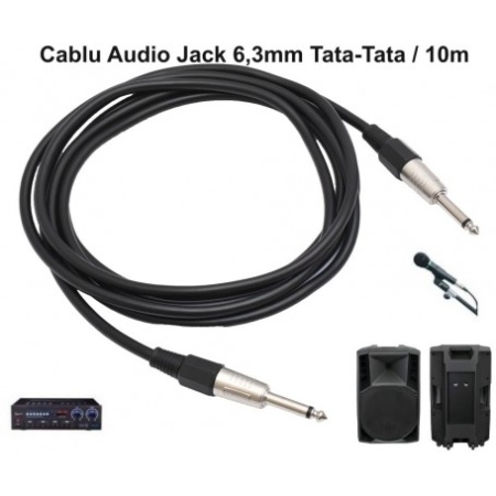 Cablu audio Jack 6,3mm MO tata-tata prof - 6mm / 10m - Img 2