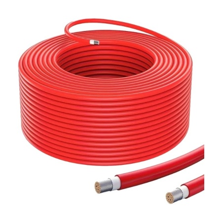 Cablu Solar 6mm rosu PV1-F din cupru placat cu staniu si izolatie dubla din PVC, 100ml / rola - Img 3