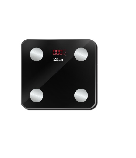 Cantar corporal Zilan ZLN9007 din sticla securizata, capacitate 3-180kg, Aplicatie OKOK, Display LED