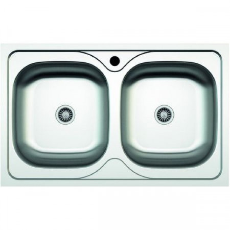 Chiuveta cu doua cuve pentru masca Z-INOX, Inox anticalcar, 50x80 cm
