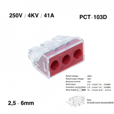 Conector rapid doza tip PCT-103D