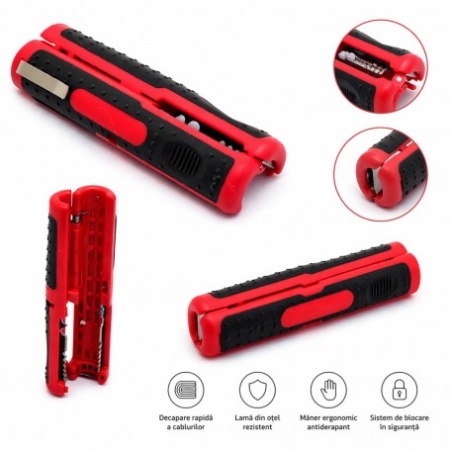 Dezizolator Cablu Electric Multifunctional Reglabil 0.5–6mm + RG59 RG6 Profesional - Img 4