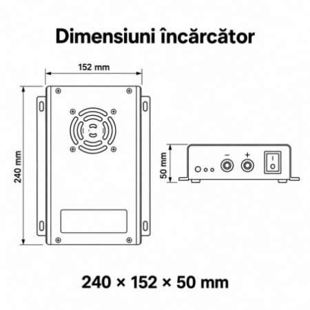 Incarcator Acumulatori Litiu 14,6V 30A cu Conector Rapid - Img 4