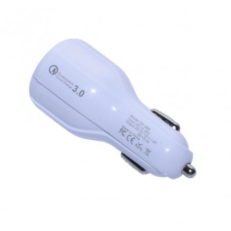 Incarcator Auto 2 x Usb 3.0 / D-15, Alb - Img 3