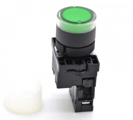 Intrerupator Buton Push Cu Cauciuc 22mm Verde No- EB2 - Img 2