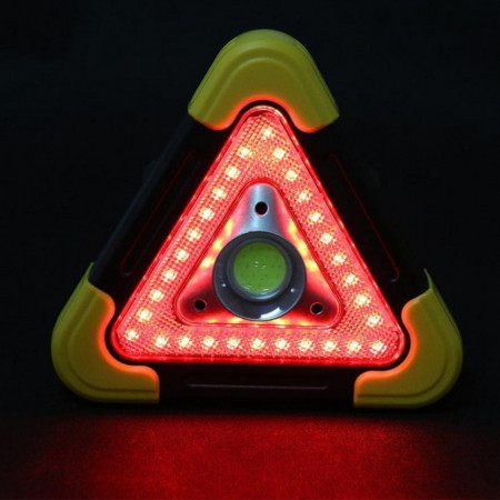 Lampa De Avertizare , Triunghi Led COB Cu Acumulatori + Solar ,HB-6609 - Img 2