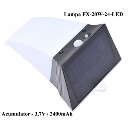 Lampa de perete solara FX-20W-IP66 cu senzor miscare - Img 3
