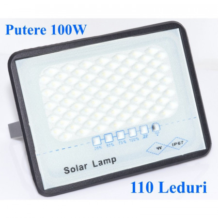 Lampa led 100W cu panou solar si telecomanda - Img 2