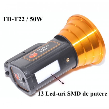 Lanterna cu Led 50W + 50W 12 Led ,TD-T22 - Img 2