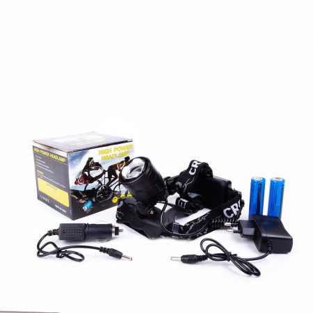 Lanterna De Cap Cu Acumulator 2XT6 Led CREE Lumina Alb/Verde - Img 4