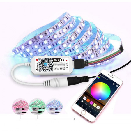 Mini controler smart RGB LED cu WiFi 5-24V - Img 3