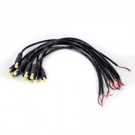 Mufa alimentare DC 2,1/5,5mm tata cu cablu 60cm
