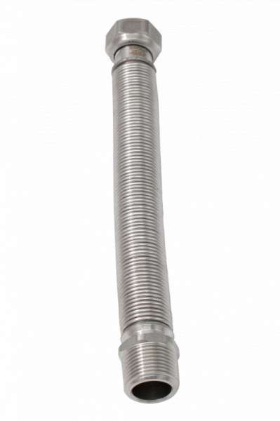 Racord inox intrare - iesire apa centrala termica 1/2"MF x 220-440mm