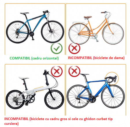 Scaun copil bicicleta cu ghidon si suport picioare, greutate maxima 20 kg, 1- 4 ani, negru - Img 4