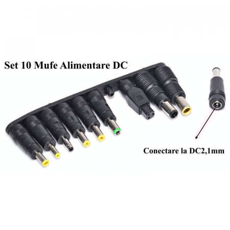 Set 10 mufe de rezerva cu jack pentru incarcatoare universale de laptop - Img 2