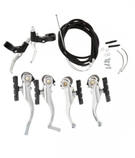 Set complect sistem franare V-Brake Fata -Spate cu lungimea bratelor de 110 mm