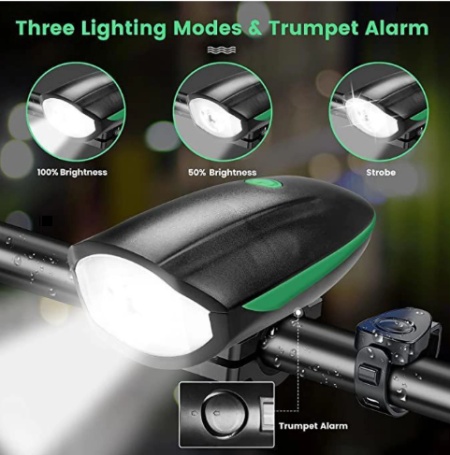 Set far si stop led pentru bicicleta cu incarcare USB si telecomanda - Img 4
