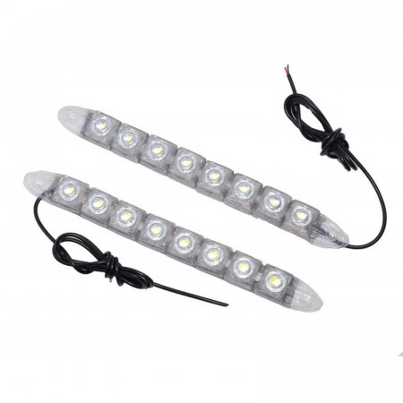 Set lumini auto DRL 12V - 2 x 12 LED - Img 4