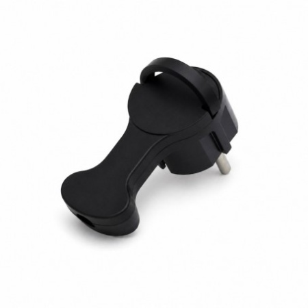 Stecher Schuko 16A 250V Negru cu Inel Tragere Profil Redus - Img 4