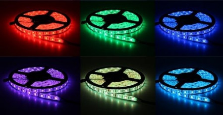 Banda Led RGB 5050 – 60led/M Exterior(Silicon)- DC 12V 14,4W/Ml , 5m/Rola - Img 2