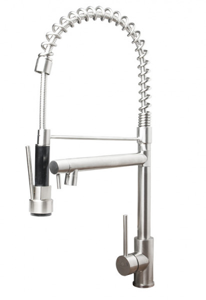 Baterie bucatarie inox pipa arc cu dus