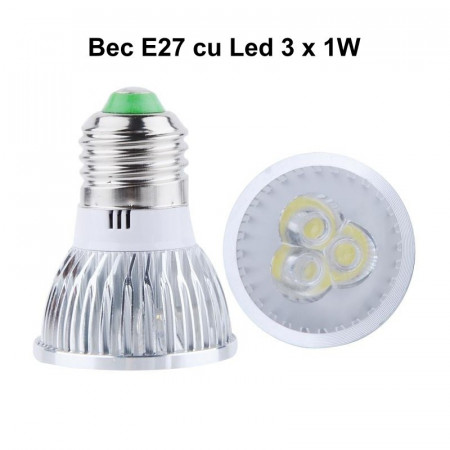Bec E27 cu led 3W - 220V