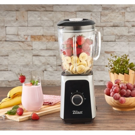 Blender ZILAN ZLN-3925 1000W, vas sticla 1.5L, zdrobitor gheata, 2 viteze + pulse, lame inox - Img 2