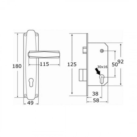 Broasca 50 completa cu butuc 4chei, Ø 15 manere BRONZ - Img 3