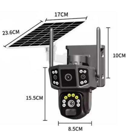 Camera Smart AI Video Supraveghere V380 Pro 4G , panou solar maxi, rezolutie 12MP 6K UltraHD - Img 2
