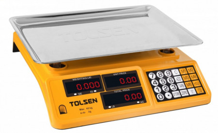 Cantar elctric digital , afisaj dublu, 40 Kg, Tolsen