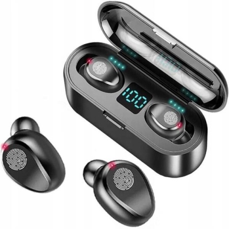 Căști F9 cu încărcător wirelestooth 5.0s Blue