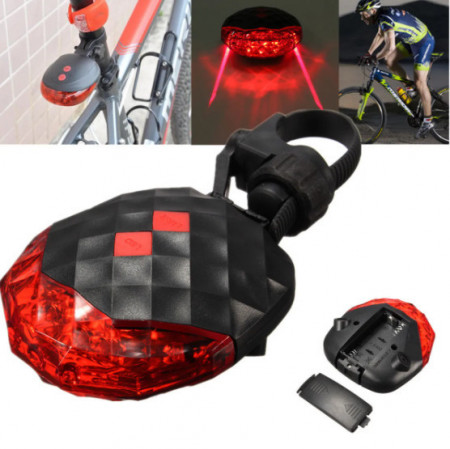 Doua faruri fata alloy focus zoom, stop spate laser, ciclocomputer, set complet bicicleta, negru - Img 3