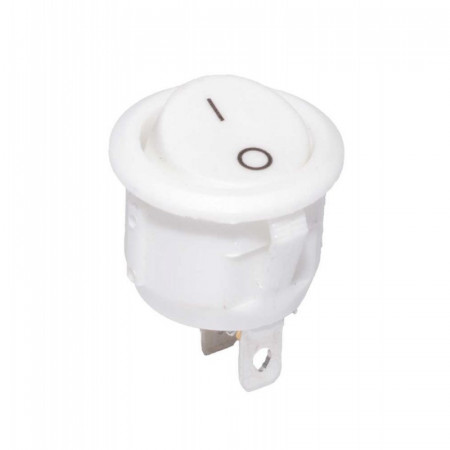 Intrerupator buton on - off, alb