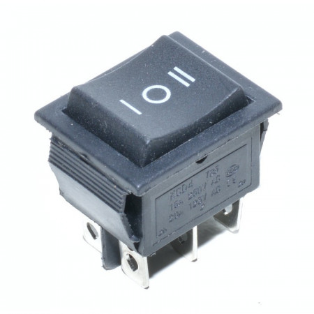 Intrerupator IRS 3 pozitii negru cu retinere KCD4 15A-250V