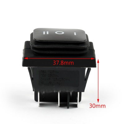 INTRERUPATOR LAT IRS NEGRU 3 POZIȚII ON-OFF-ON CU CAUCIUC 220V-16A - Img 2