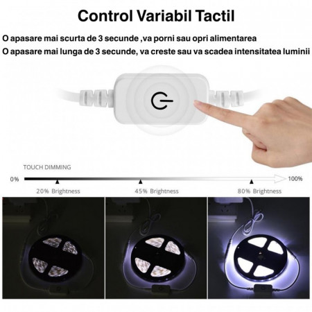 Intrerupator touch LED reglabil , DC 2,1