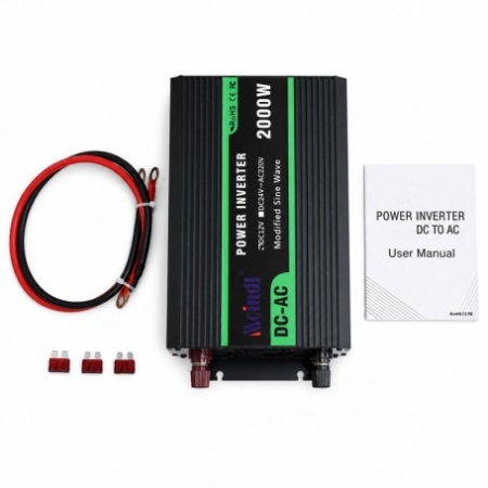 Invertor de Tensiune 2000W, 12V la 220V, Undă Sinusoidală Modificată, USB - Img 2