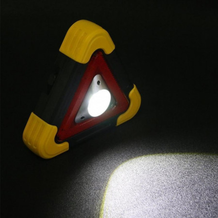 Lampa De Avertizare , Triunghi Led COB Cu Acumulatori + Solar ,HB-6609 - Img 3