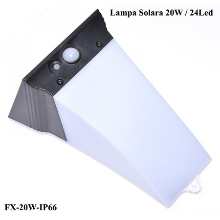 Lampa de perete solara FX-20W-IP66 cu senzor miscare - Img 4