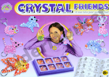 Margele CRYSTAL Friends pentru copii - set pentru confectionat bijuterii tip breloc