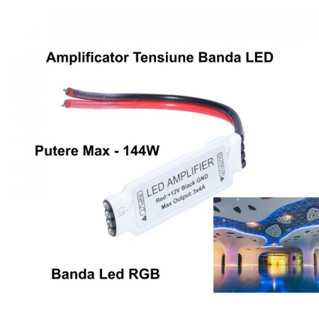 Mini amplificator RGB cu fire