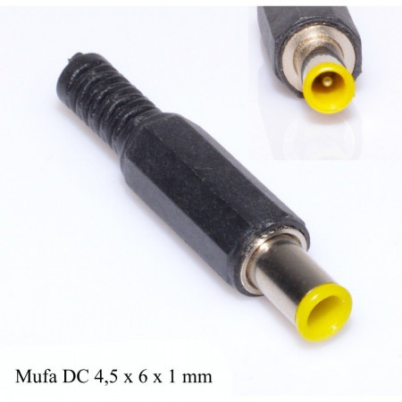 Mufa alimetare tata DC 4.5 x 6 x 1 mm